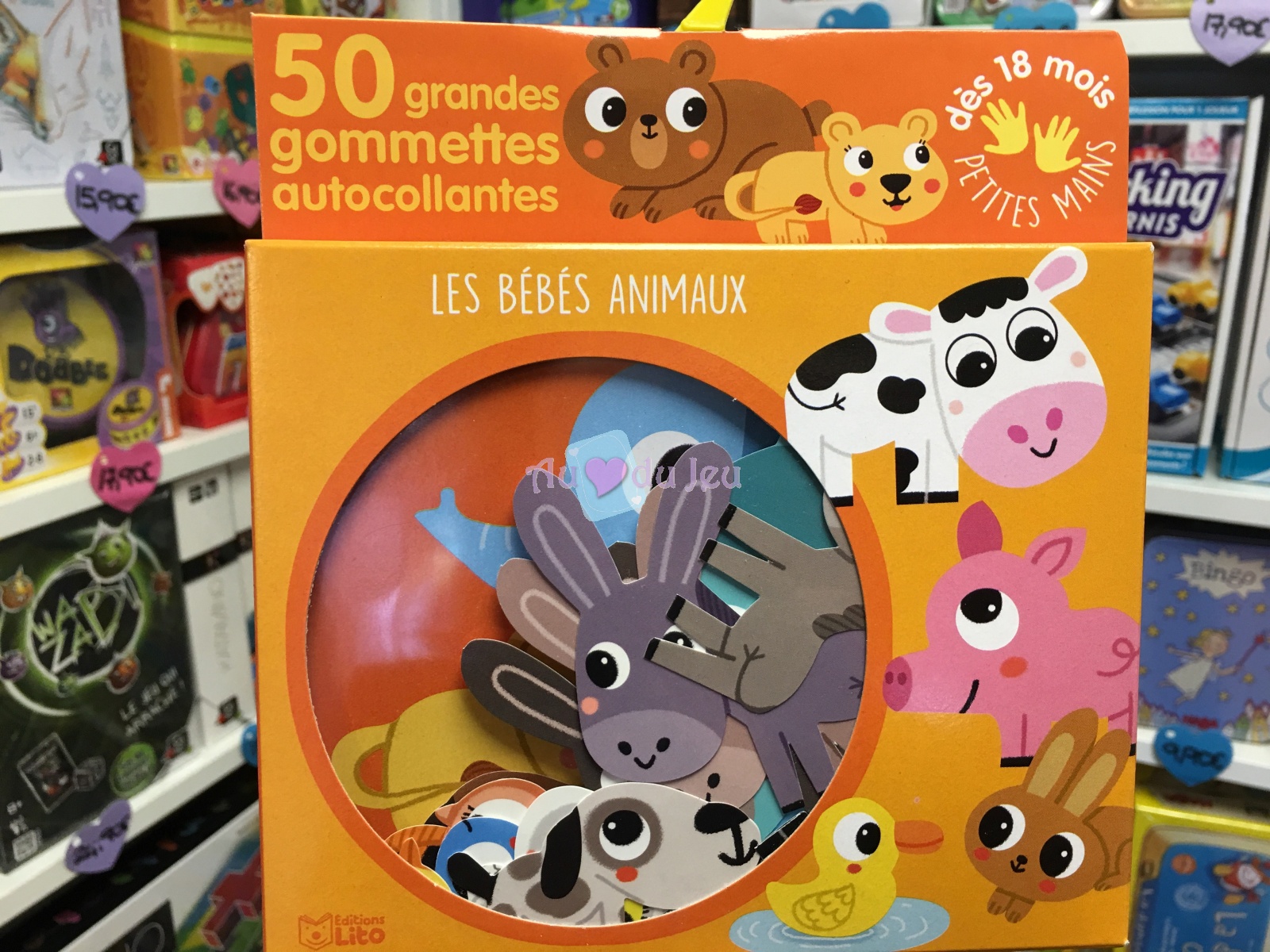 50 Gommettes Petites Mains Bebes Animaux Editions Lito Au Coeur Du Jeu