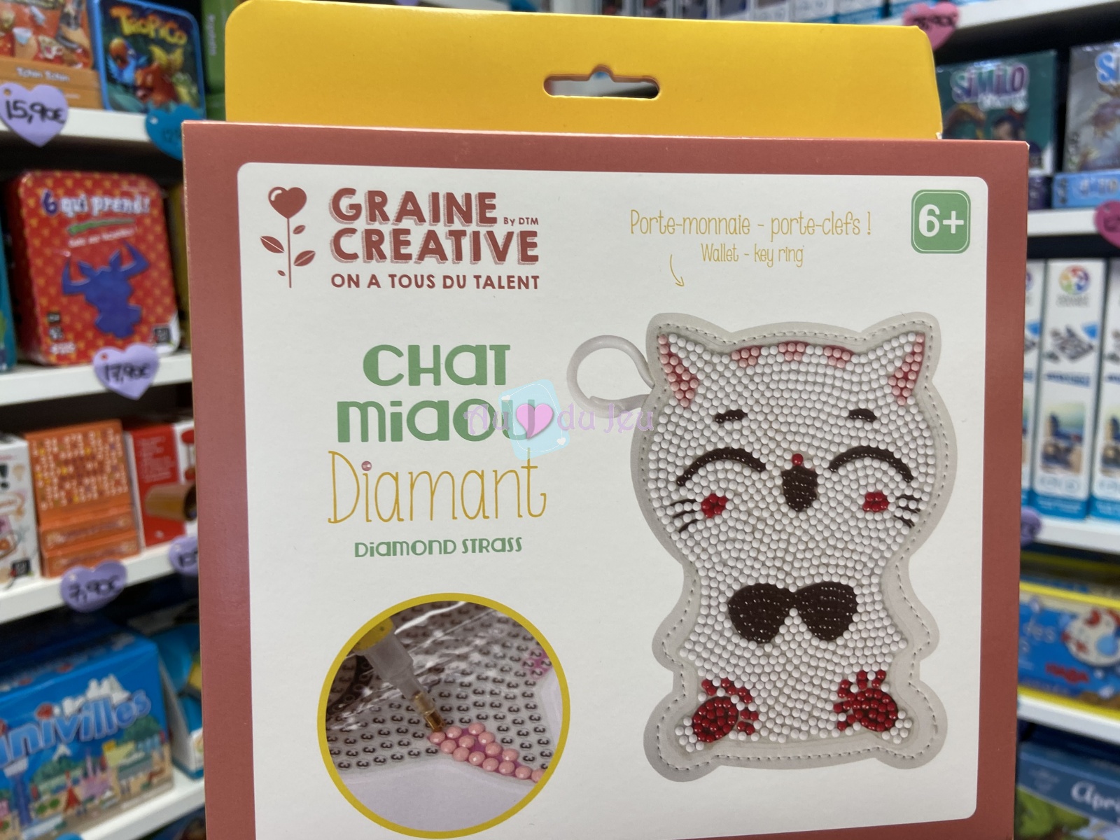 Kit Diamond Mosaique Porte Monnaie Chat Graine Creative Au Coeur Du Jeu