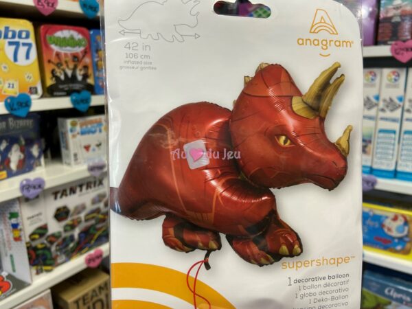 1 Ballon Géant Hélium Triceratops