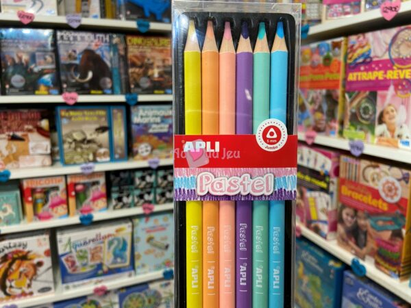 6 Crayons de Couleurs Jumbo - Pastel