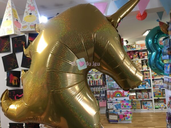 Ballon Géant Tête de Licorne Glitter – Image 3