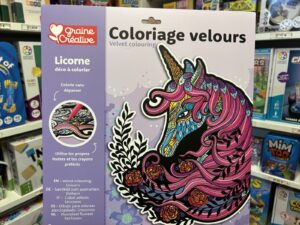 Coloriage Velours Licorne Graine Creative