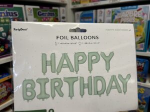 Guirlande Ballons Happy Birthday Vert PartyDeco