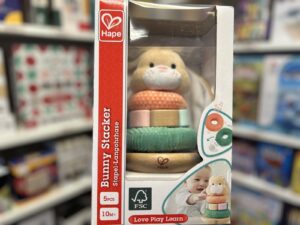 Lapin A Empiler Bois & Tissu Hape