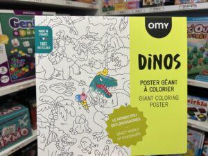 Poster Géant A Colorier Dinos OMY